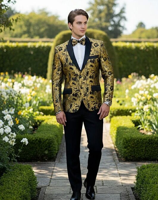 BLACKTIE AMSTERDAM Gold Wedding Tuxedo Gold Tuxedo - 5