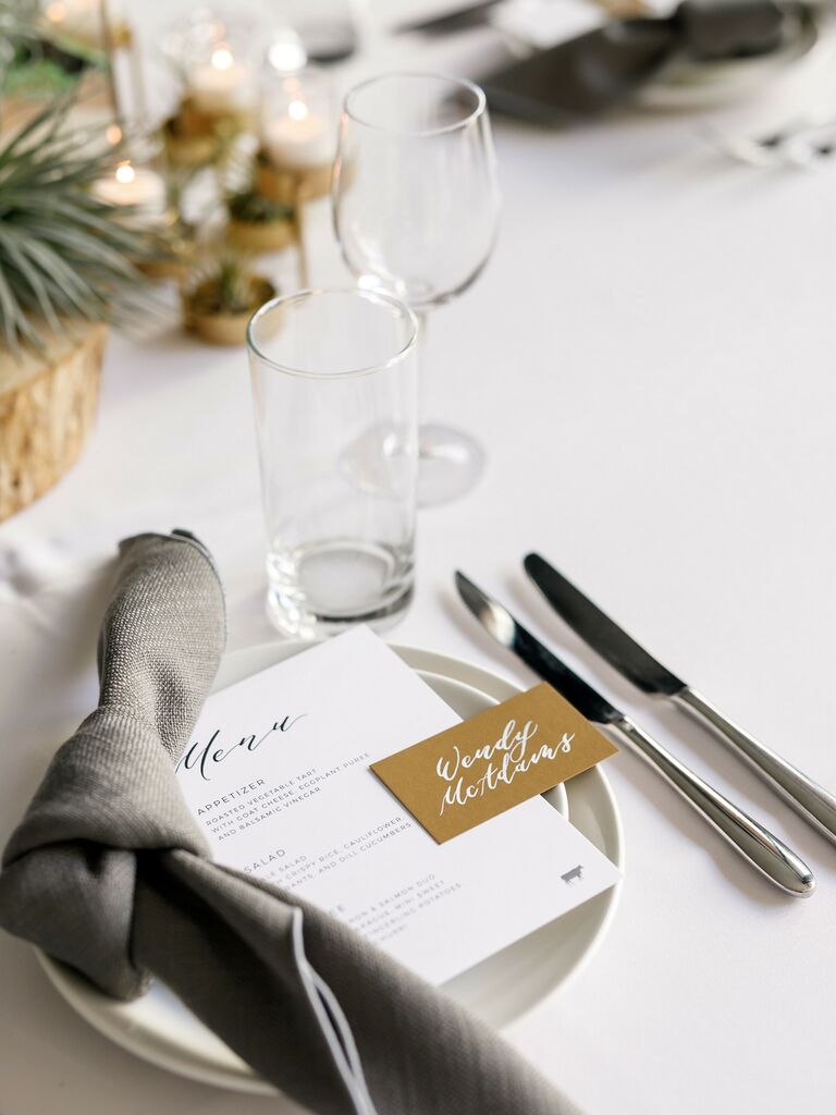 wedding place card rustic