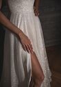 Olivia Bottega Shiny Wedding Dress Bree with a High Front Slit A-Line Wedding Dress - thumbnail - 5