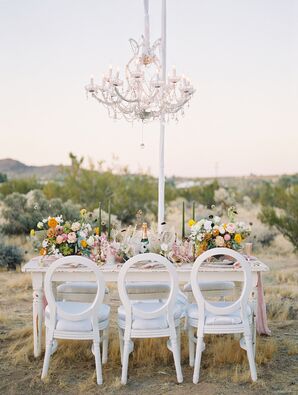 Simple Boho Decor Added to the Desert Wedding Celebration