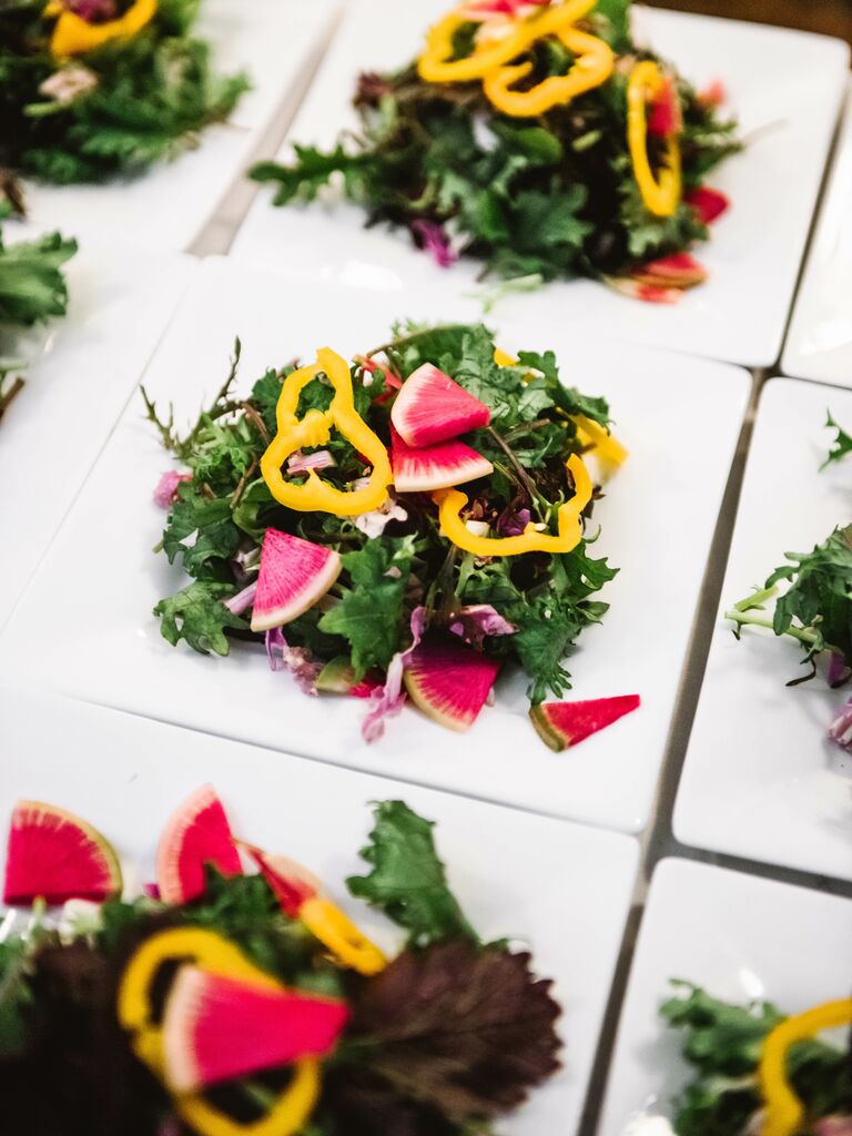wedding menu colorful salad