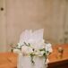 White Single-Tier Fondant Cake