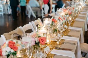 Glam, Romantic Reception Centerpieces