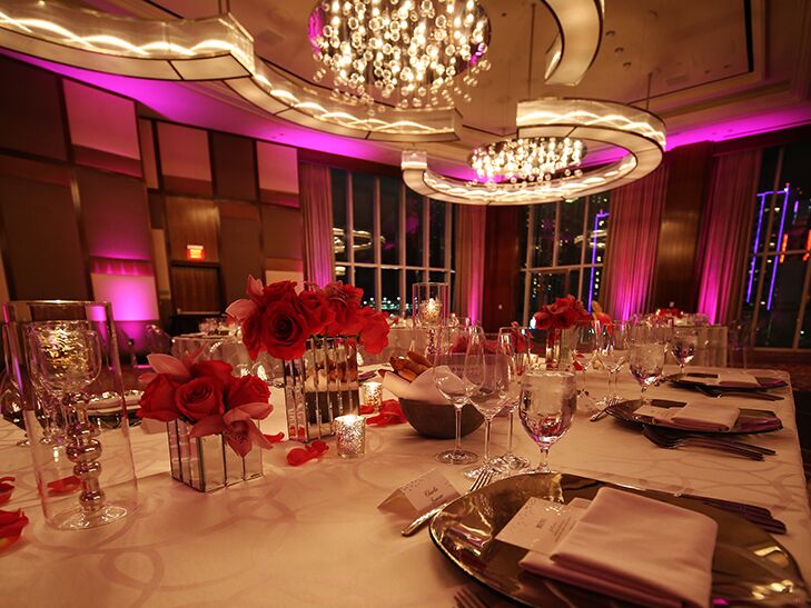 pink and silver wedding at the Mandarin Oriental Las Vegas