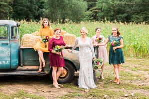 Mismatched Lace Bridesmaid Dresses