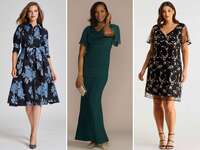 Three formal and modern mother-of-the-bride dresses for spring 2023.