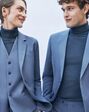Suit Shop Men's Light Blue Suit Tuxedo - thumbnail - 5