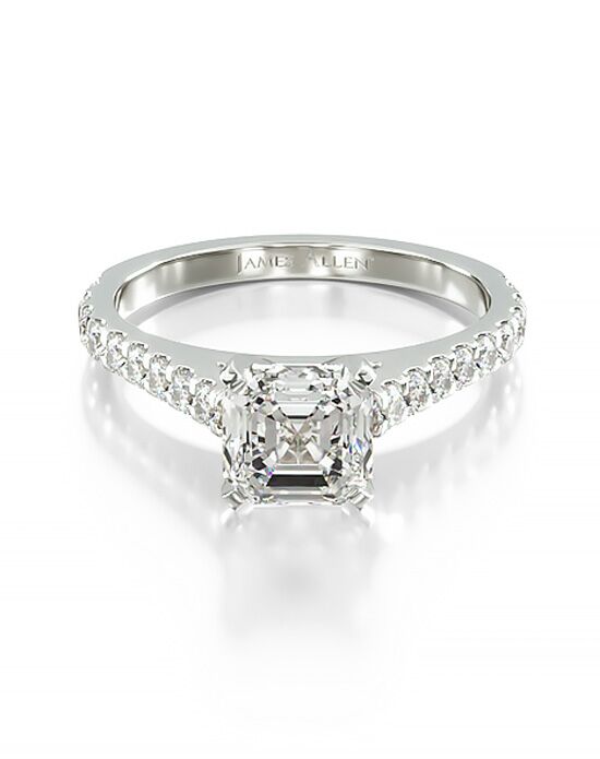 James Allen Asscher Cut Engagement Ring - 1