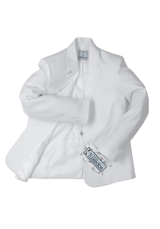 Little Tuxedos "Mason" Kids White Suit (5-Piece Set) Flower Girl Dress and Ring Bearer Outfit - 7