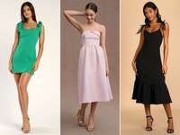 Short bridesmaid dresses in 3 different styles