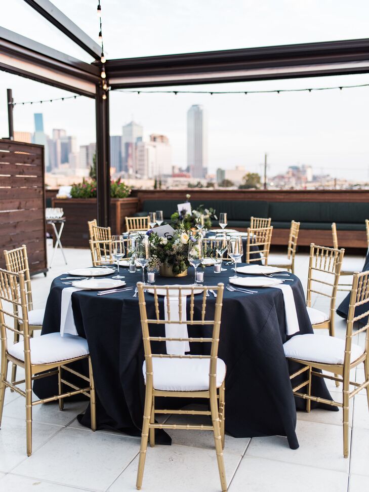 Navy and White Wedding Reception Decor