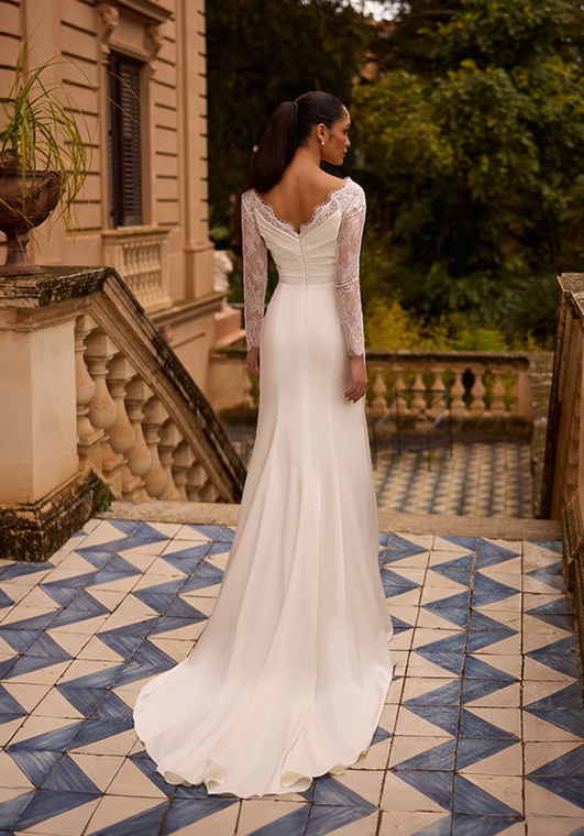 Moonlight Collection J6971 Mermaid and Trumpet Wedding Dress - 2