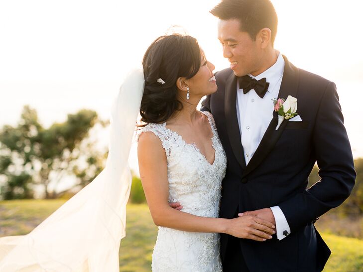 Bride and Groom Outdoors