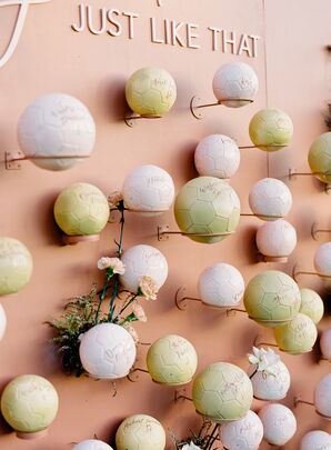 Soccer Ball Escort Card Display