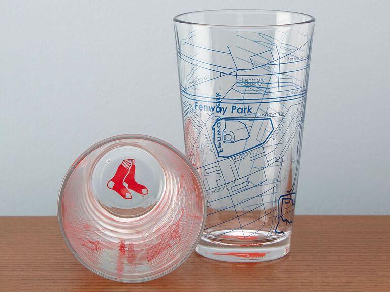 MLB Park Map beer glasses father-of-the-groom gift