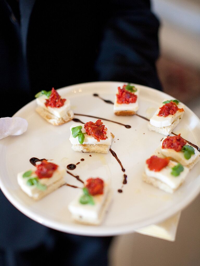 Ideas for gourmet wedding reception appetizers and food