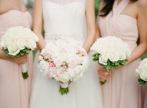 White and Blush Bouquets