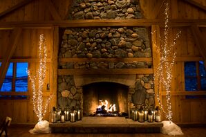 Rustic, Romantic Fireplace at Devil's Thumb Ranch