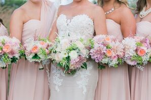 Rose, Dahlia and Hydrangea Colorful Bouquets