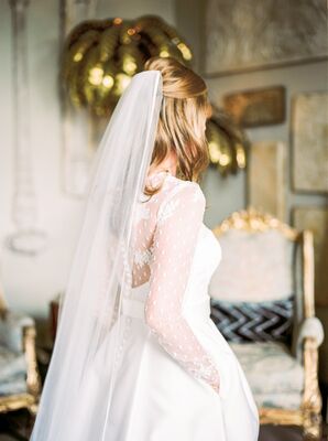 Romantic Lace-Embroidered Illusion Sleeves