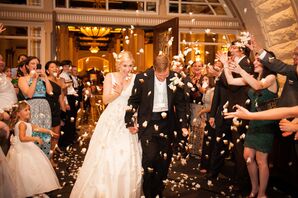 White Flower Petal Recessional from The Driskill