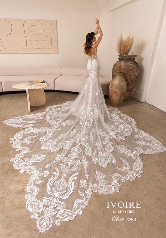 IVOIRE by KITTY CHEN EILEEN, V2401 Fit-and-Flare Wedding Dress - 6