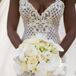 Classic White Rose and Orchid Bouquet