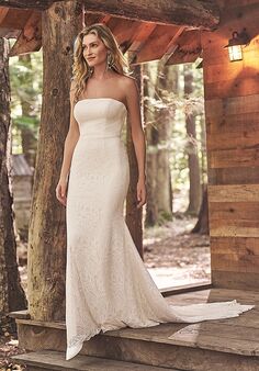 Lillian West 66345 Fit-and-Flare Wedding Dress