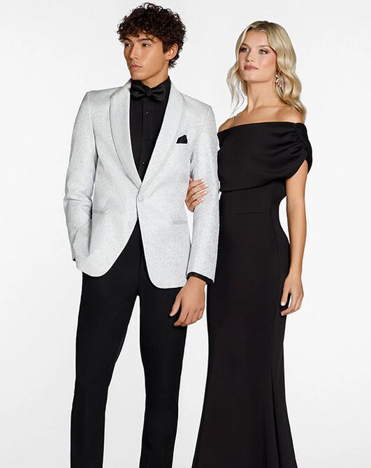 BLACKTIE NIGHT VINE Silver Wedding Tuxedo Grey Tuxedo - 4