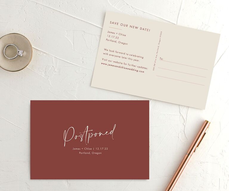 postponed wedding announcement