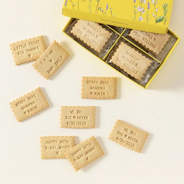 Personalized shortbread cookies gift for parent's anniversary. 