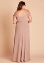 Birdy Grey Dev Crepe Dress Curve in Taupe V-Neck Bridesmaid Dress - thumbnail - 3