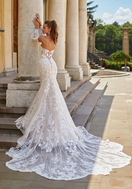 Moonlight Couture H1490 Mermaid Wedding Dress - 3