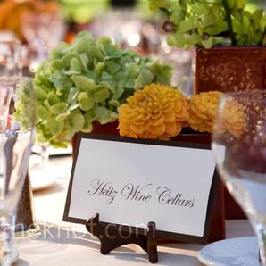 Green and Orange Centerpieces