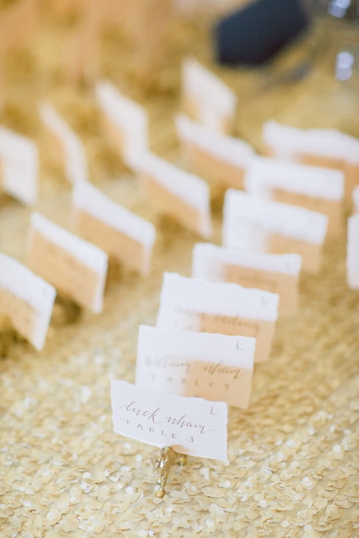 Gilded Animal Figurine Escort Card Holders