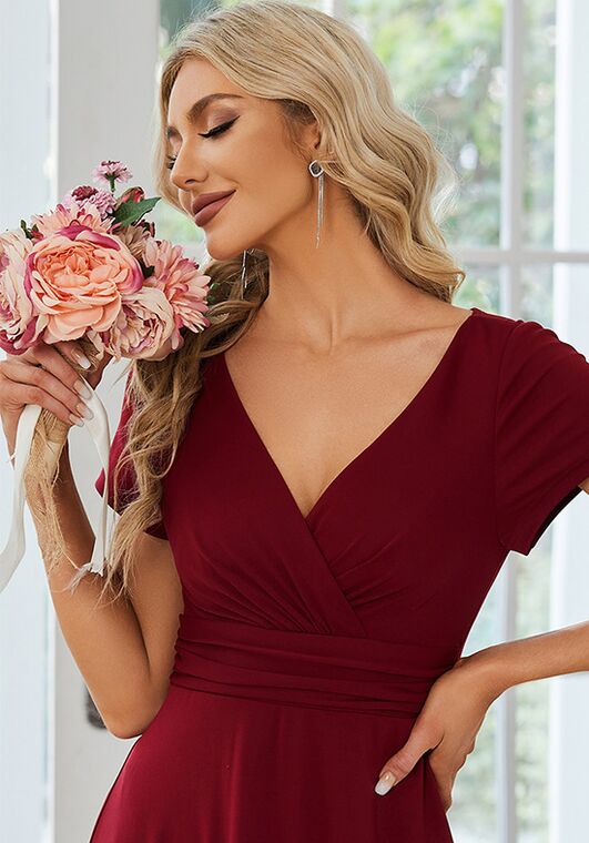 Ever-Pretty ES01730 V-Neck and Plunge Bridesmaid Dress - 4