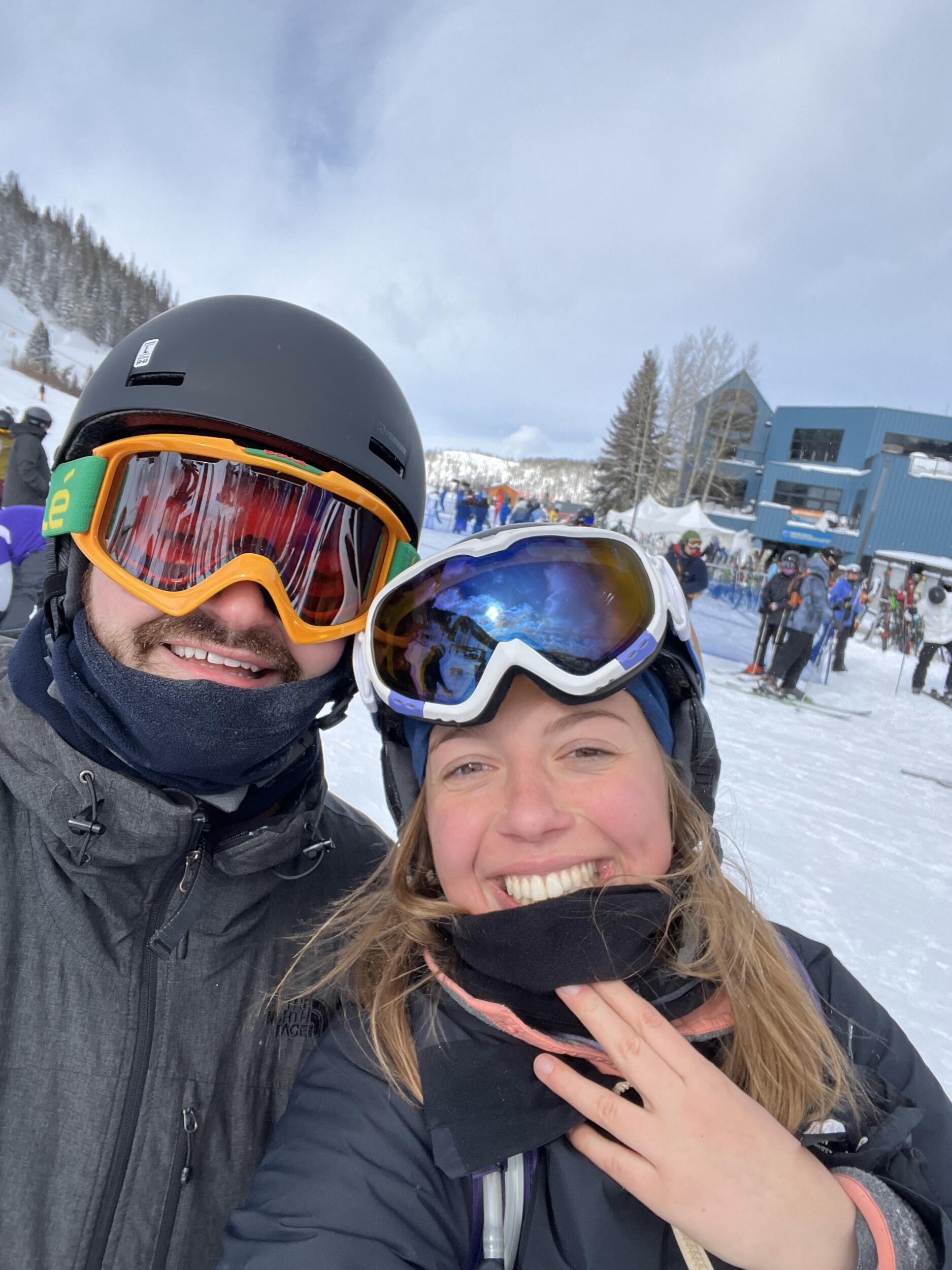 Picture of Claire Teaches Grant to Ski