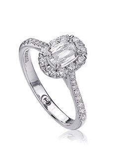 Christopher Designs Classic Emerald, Round Cut Engagement Ring