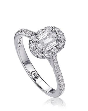 Christopher Designs Classic Emerald, Round Cut Engagement Ring