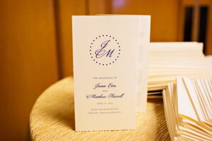 Traditional Monogrammed Ceremony Programs