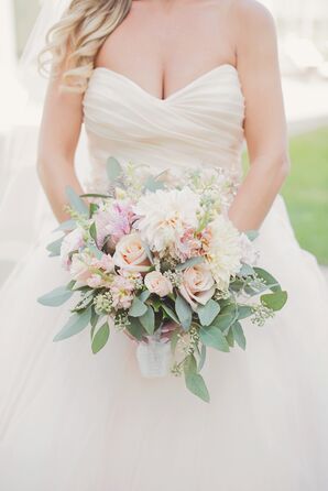 Romantic Rose, Peony and Eucalyptus Bouquet
