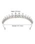 AW Bridal AW BRIDAL Crystal Tiara Crowns for Women - Sparkling Princess Tiara for Bride, Fashion Bridal Headband Hair Accessories for Wedding Birthday Prom Silver Silver Tiara - thumbnail - 7
