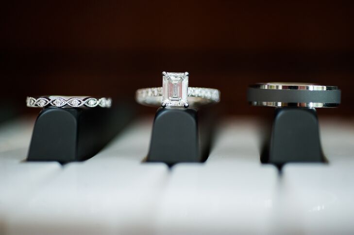 Engagement and Wedding Rings on Piano Keys