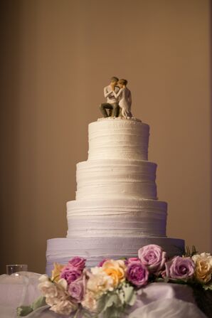 Lavender Ombre Buttercream Wedding Cake