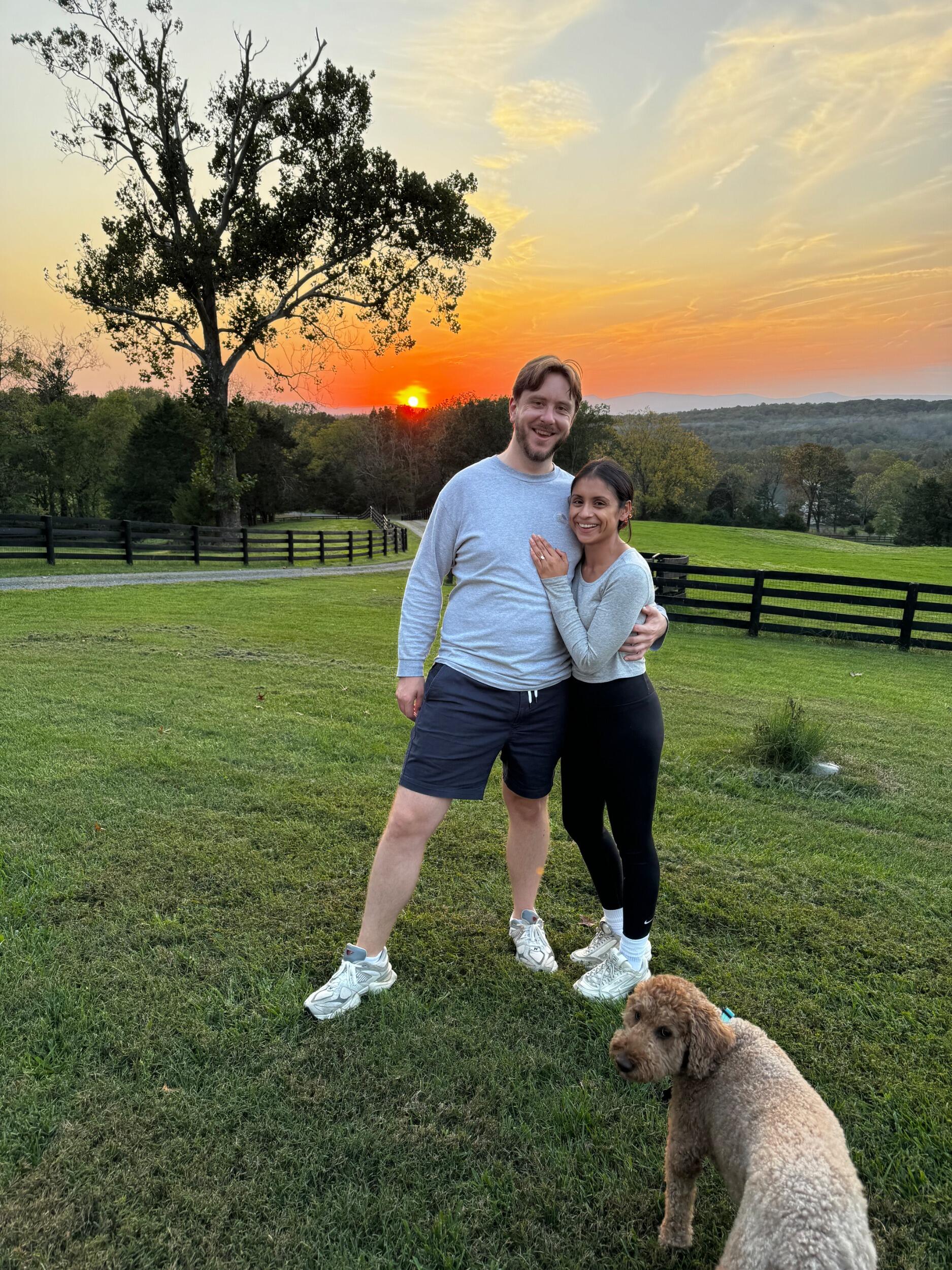 At Chris' parents' gorgeous farm in Warrenton, VA. 