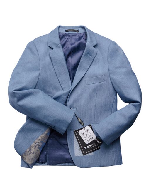 BLACKTIE "Liam" Denim Blue Suit (5-Piece Set) Flower Girl Dress and Ring Bearer Outfit - 6