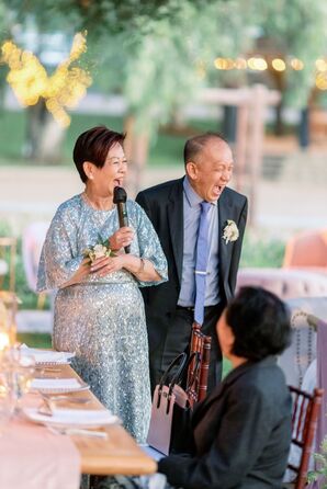 Parents Giving Wedding Speech During Toasts