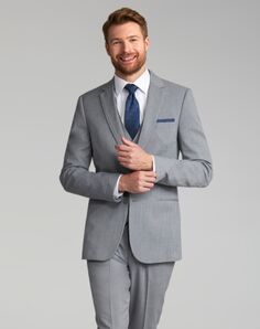 Friar Tux Michael Kors Performance Suit in Heather Grey Grey Tuxedo