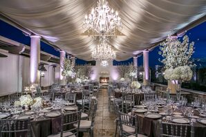 Luxe Purple, White and Silver Reception
