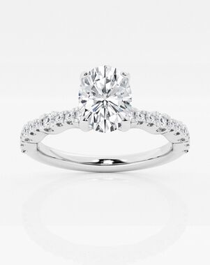 Grown Brilliance Oval Cut Engagement Ring